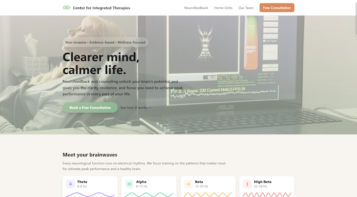 Center for Integrated Therapies Website